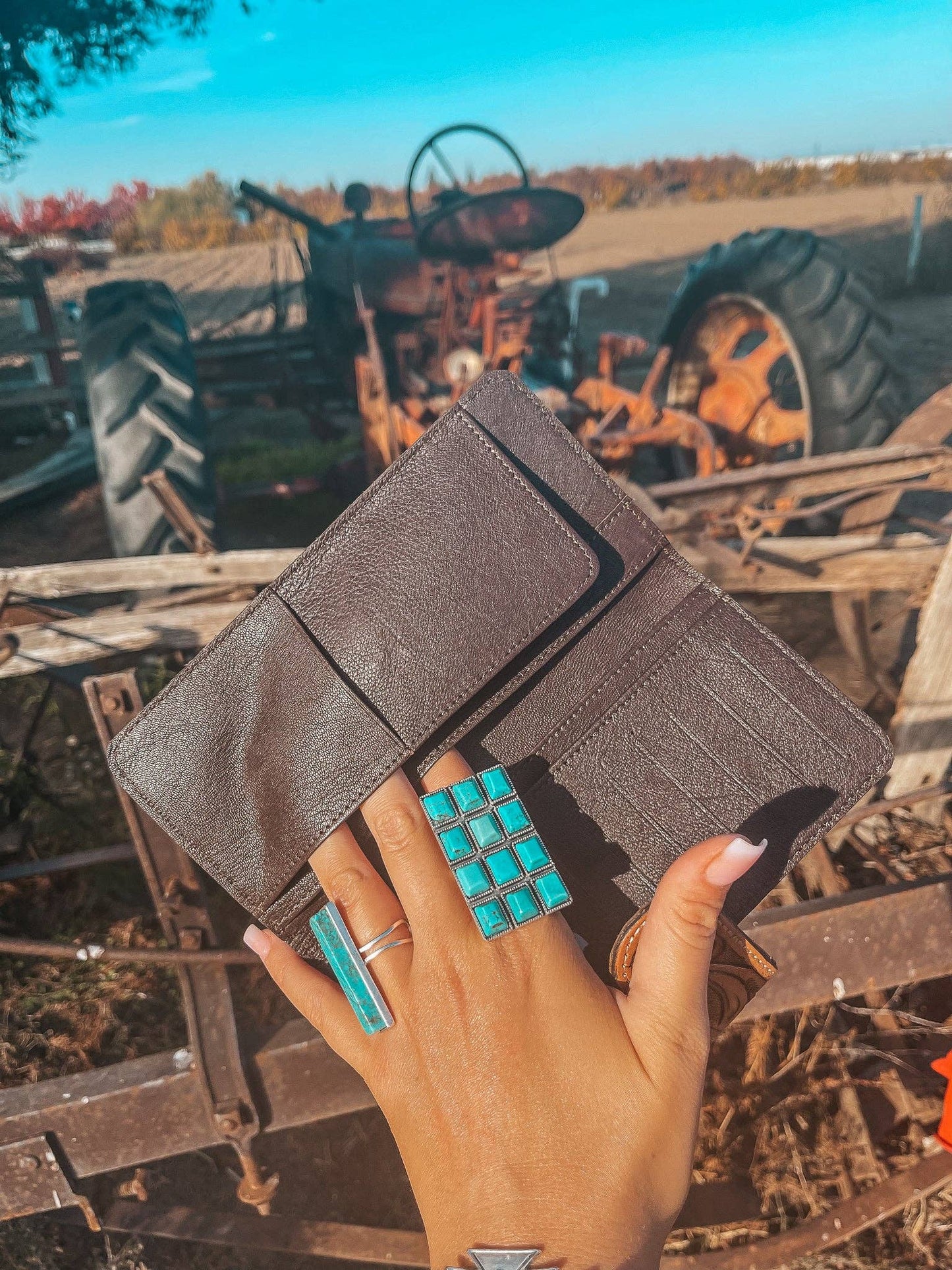 The Hank Cowhide Leather Tooled Wallet a Haute Southern Hyde