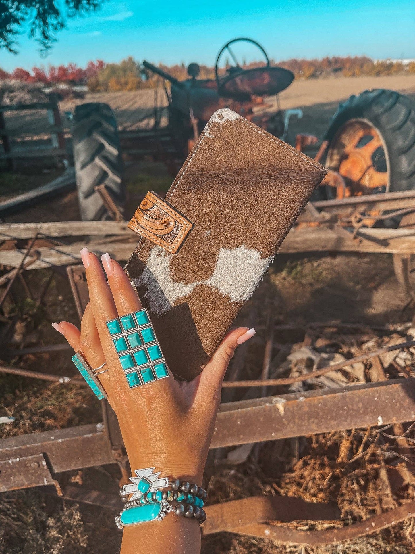 The Hank Cowhide Leather Tooled Wallet a Haute Southern Hyde